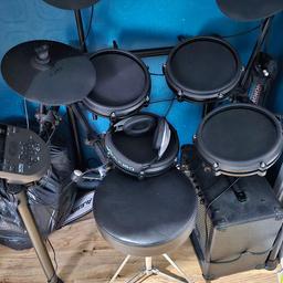 selling my daughters alessis electronic drum kit, with amp, stool and headset. only used a couple of times, bought brand new for £650. comes from a smoke free and oet free home.