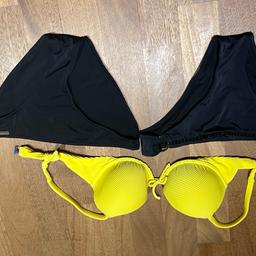 2x Bikinihose schwarz und 1x Oberteil in gelb. Einzeln oder im Set abzugeben.