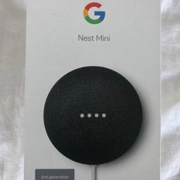 Google nest mini 2nd generation 
Colour: charcoal 
Charger wire and plug not included