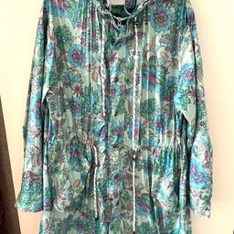 Hi and welcome to this beautiful looking style ladies Essentiel Antwerp Floral Hooded Rain Coats Size 34 Uk 6 in perfect condition thanks