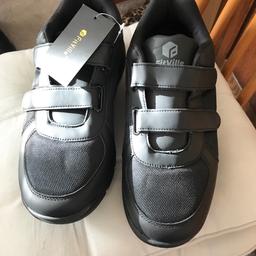 Mens black Velcro fastening Fitville trainers. Size 12 Extra Wide. Brand new. Never worn. Collection only