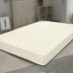 4FT6 Double Mattress, Double Foam Spring Mattress Budget High Density Foam Sprung Mattress, 135 x 190 x 20cm, Cream/White

Patterns can be slightly different

Rolled mattress

Also available in 5ft King Size

See pictures for more details

Local delivery available for extra cost depending on your post code