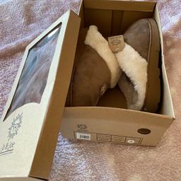 Brand new Ladies slippers, never worn, come with original box