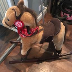 Beautiful rocking horse
Excellent condition
 press ears for horse sounds
Size height 28” length 22” depth 12”
Collection only