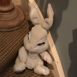 Beautiful rabbit toy
Needs batteries 
Eyes open and close and feet move
Good condition size height 16”
Collection only
