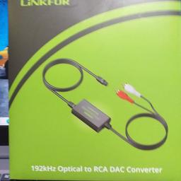audio video converter used in connection with TV for sound box's speakers  game console,s bought it opened it but it was not what I wanted optical cable and power cable supplied operating manual