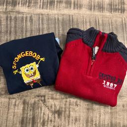 2 Jungs Pullover - Größe 116
1x Spongebob 
1x Pullover mit Zipp und C&A