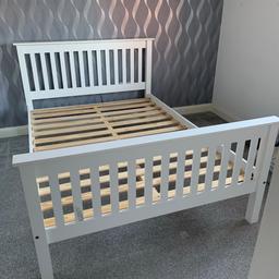 ikea hemnes double bed frame,very good condition, this is frame only no mattress,bed is still together but can be dismantled ready for transportation,can deliver locally for asking price