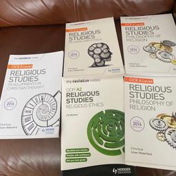 A level textbooks for OCR
Philosophy, Religion & Ethics
All excellent condition
Price for all 5 or £3.00 each

Each book £10 on Amazon