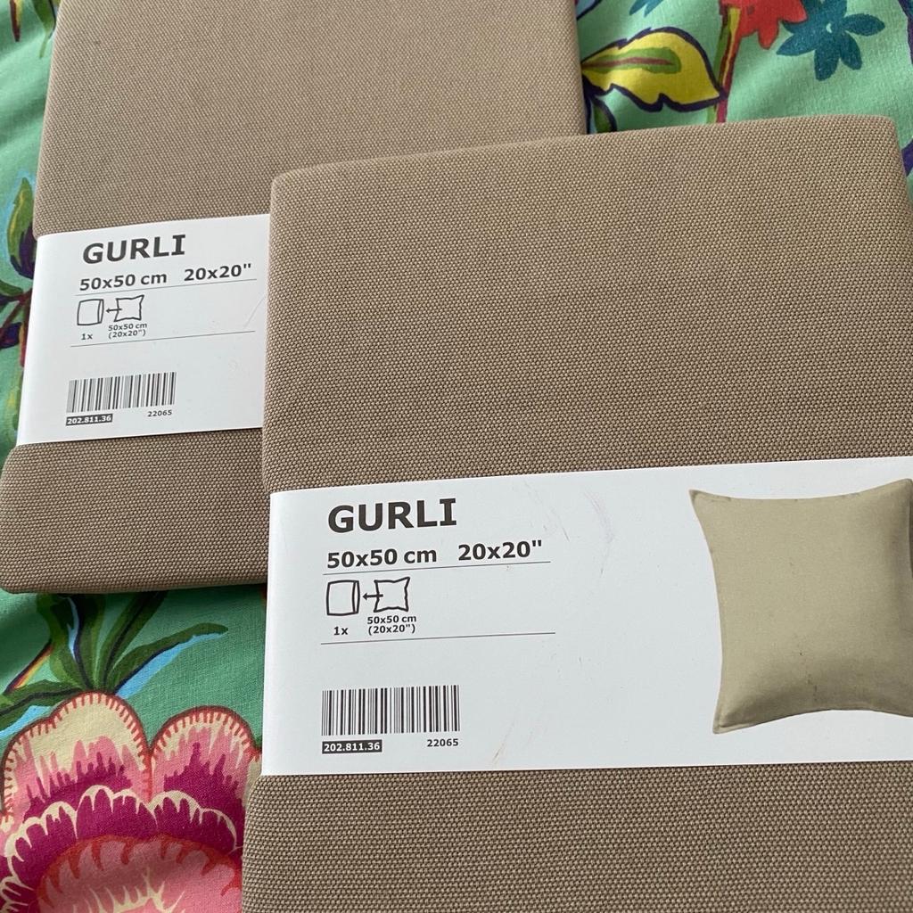 2 brand new beige cushion covers from IKEA.
£3 for the pair.