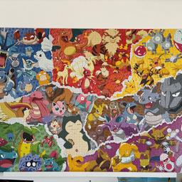Zusammengebautes und aufgeklebtes Puzzle mit Pokemon Motiv 101x150cm, Selbstabholung oder Mitnahme bis Klagenfurt möglich