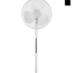 Up right pedestal electric Fan adjustable height and rotates in white colour keeps u cool on hot summers days and night very quiet speed adjustment only used once no longer needed like new condition buyer collects