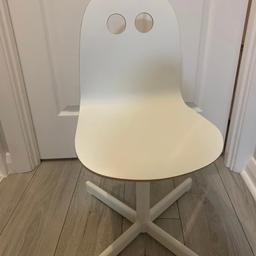 Kids IKEA desk chair can be higheredor lowered to necessary height requirement. In perfect condition no signs of wear. Hardly used