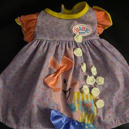 Used but hardly used so like new. Official Baby Born dolls dress. Smoke & pet free home. Collection only.