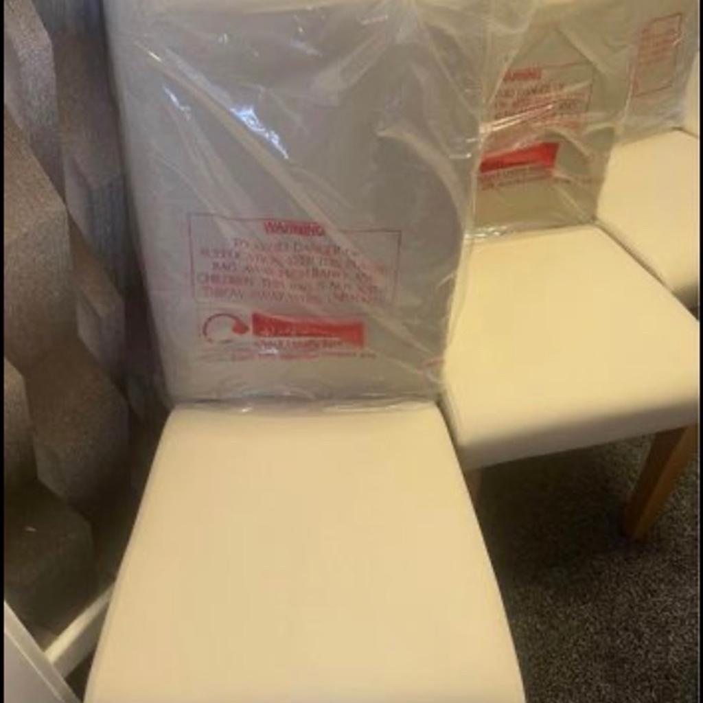 BRAND NEW DINING CHAIRS . BRAND NEW CHAIRS . HASNT BEEN ASSEMBLED. CAN BE ASSEMBLED IF REQUIRED. CAN DELIVER FOR A SMALL FEE .