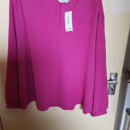 Gorgeous Pink long sleeved blouse with V neck. Lovely light meterial, so ideal to put away for summer ☀️. Gorgeous vibrant pink colour, and looks fabulous on.