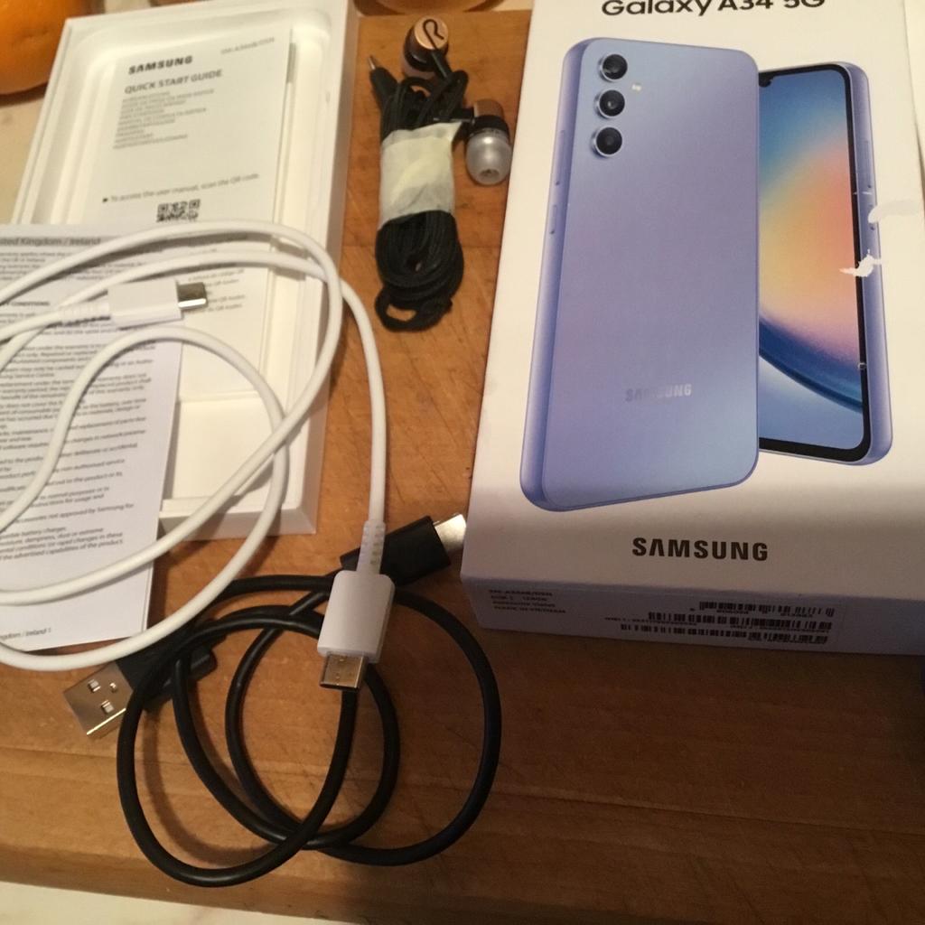 Samsung Galaxy A34 Phone with all accessories only 2 months old in excellent condition
Unlocked to any network