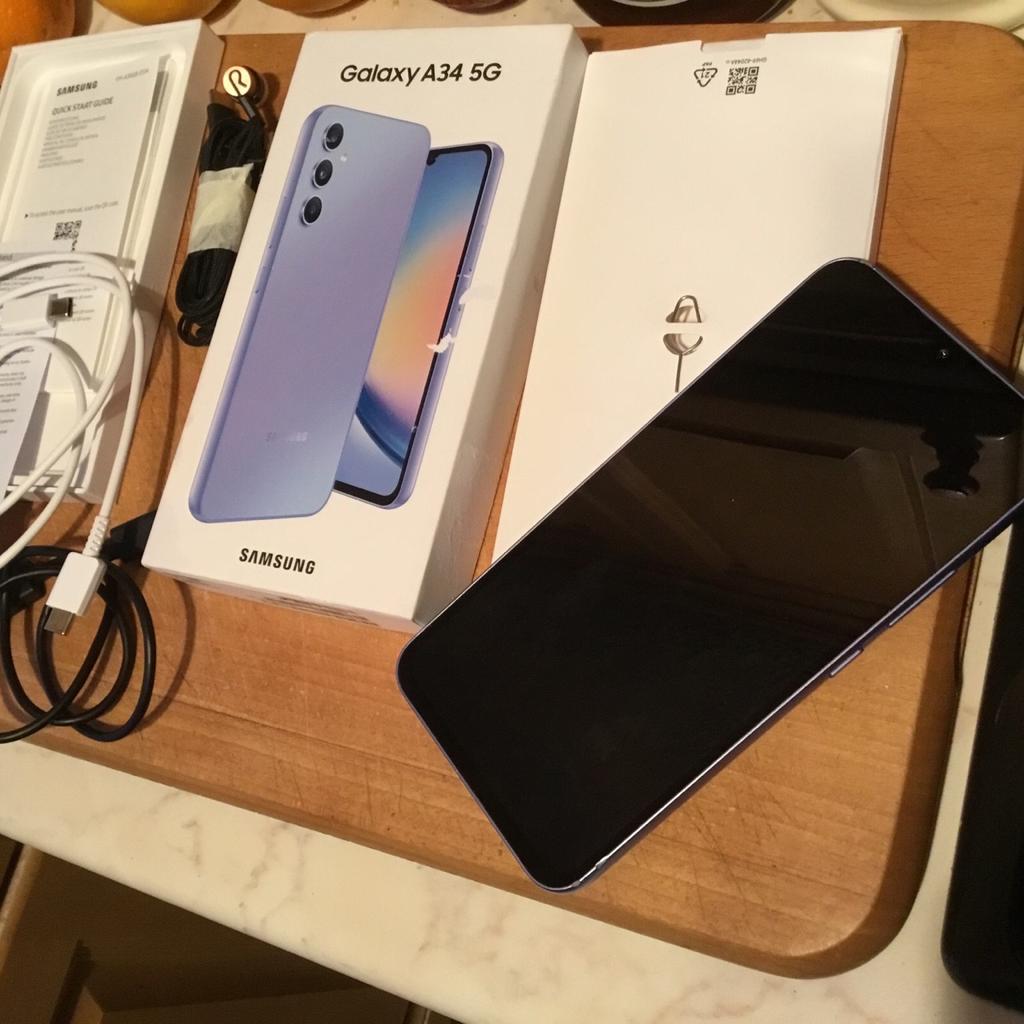 Samsung Galaxy A34 Phone with all accessories only 2 months old in excellent condition
Unlocked to any network