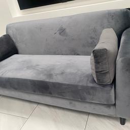 Good condition used for about 9 months handmade sofa width 170 cm in Plush steel from pet and smoke free home.
Collection only. Available 2 matching 2 arm chairs .for an extra £350
For more information contact 07896070523
Please see pictures.