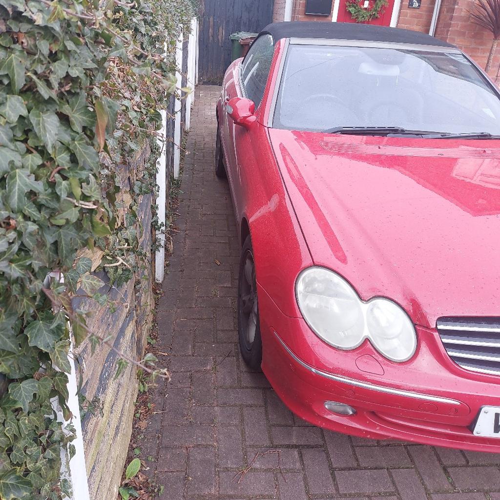 Mercedes clk320 in red convertible 2 doors got all paper work blk interior alloy wheels anymore info ring Danny +44 7787 010163