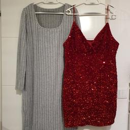 Verkaufe 2 Damenkleider gr.2XL
Rote Kleid- gesamte länge ca96cm
Graues Kleid -gesamte länge ca 113cm
Zusammen 20€ oder auch einzeln
Versand möglich