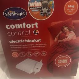 New in box never been opened 
Silent night 
Electric blanket 
King size