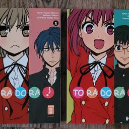 Ich biete hier die ersten zwei Bände des Mangas "ToraDora" zum Verkauf an.

Aufgrund von Platzmangel bin ich gezwungen, einen Teil meiner Mangasammlung aufzulösen.

Die Bände sind in einem sehr guten Zustand.

Bei Fragen oder Interesse einfach melden.
Die Manga werden NICHT einzeln verkauft! Versand übernimmt der Käufer.