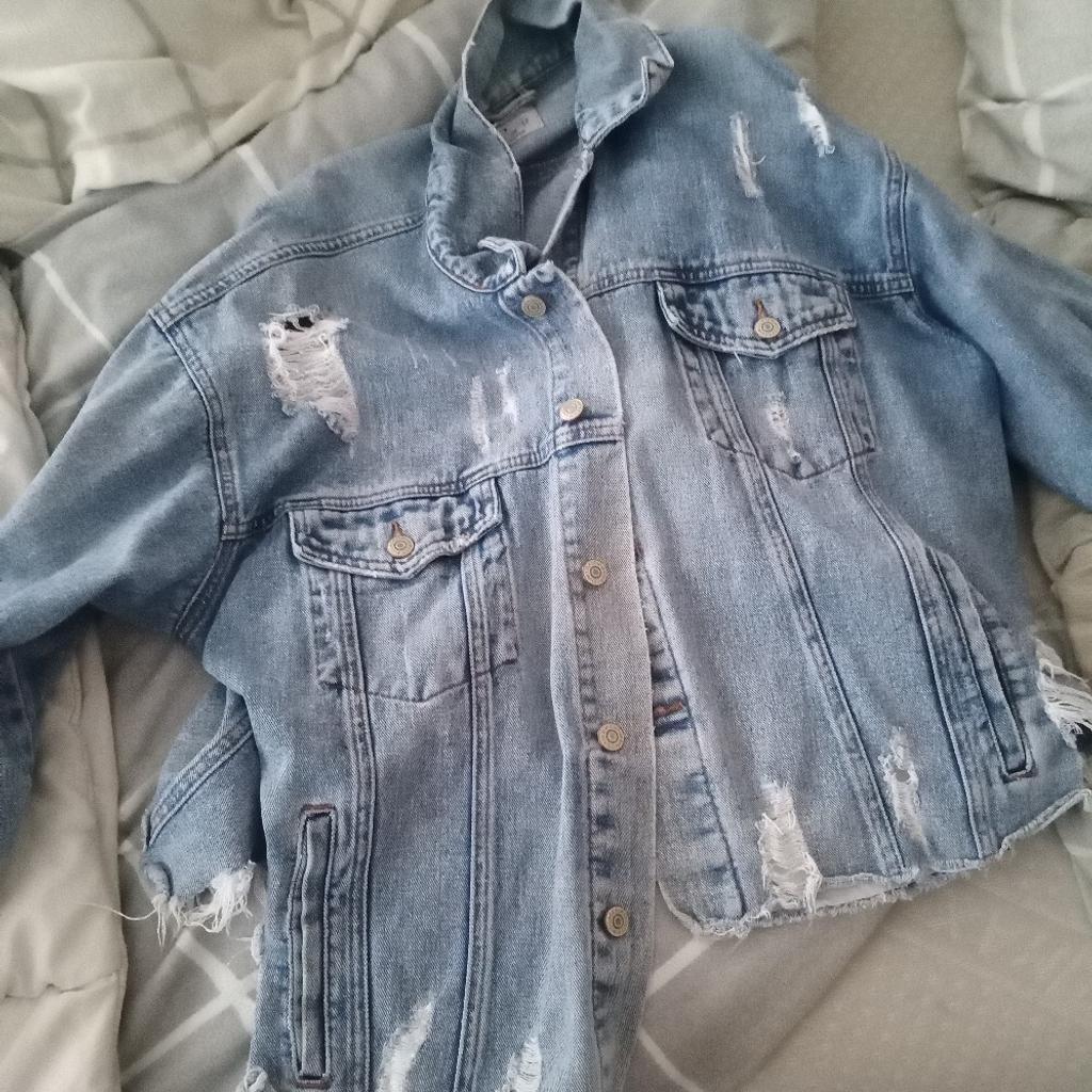 light blue denim jacket size 20 has been worn a few times. in excellent condition. delivery price is high as the jacket has some weight to it