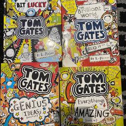 Tom gates reading book 
Each book is for £6 
All 4 are for £22
Only been used once they are like new 
Collection only