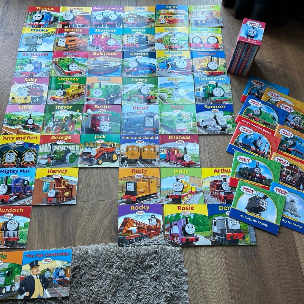 **COLLECTION ONLY FROM PLATT BRIDGE WIGAN**

A huge collection of Thomas the Tank Engine / Thomas and Friends books.
66 books in total.

A set of 46 out of 50 books
A box set of 10
A box set of 10, 3 of which are Thomas. 4 Fireman Sam and 3 Bob the Builder.

All in amazing used condition.
Lots of reading to be had.

SMOKE FREE HOME