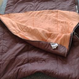 sleeping bag, brown and orange, king size, used no longer needed£5