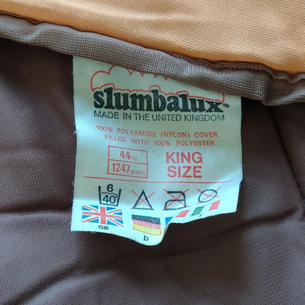 sleeping bag, brown and orange, king size, used no longer needed£5