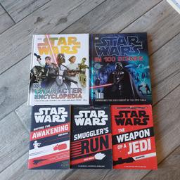 STAR WARS BOOKS
2 x fully illustrated hard back
3 x paper backs
All in fantastic condition
From smoke and pet free home Collection DY5 area 
Please see my other items
