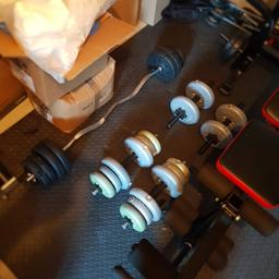 full gym set. really good condition. barely used. includes York weights and bars.