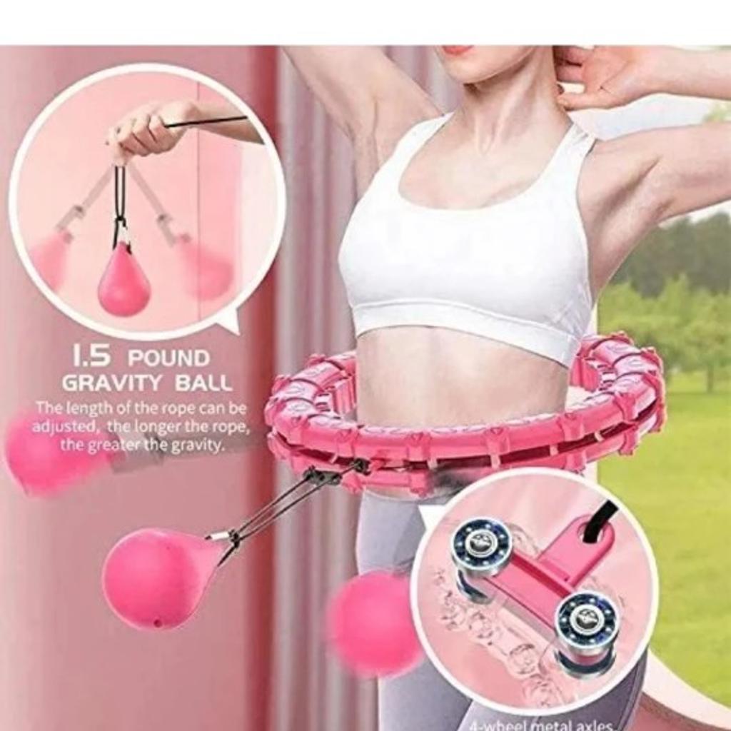 Get ready to shake and spin your way to fitness with the Cotton Yangda Weighted Smart Hula Hoop! This hula hoop comes with detachable knots and an auto-spinning feature that makes it easy and fun to use. It's perfect for indoor workouts and comes in a stylish pink and multicoloured design.

This fitness hula hoop has a size of 21 knots and is made by Cotton Yangda, a trusted brand in the fitness industry. It's suitable for gym and training activities, and its package dimensions are 26.4 x 21.1 x 9.6 cm. This hula hoop is also personalised with the option to add your name. Start your fitness journey today with the Cotton Yangda Weighted Smart Hula Hoop!
