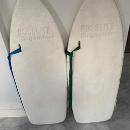 Kids surfboards. Two Polystyrene surfboards. Ideal for family holidays in this country. Collection only.