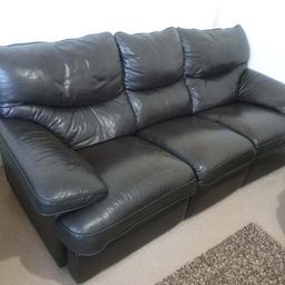 3 seater black recliner sofa from smoke and petfree home. Got age related marks. Collection only.