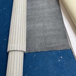 Dark grey carpet end roll ideal for stairs 
Collection only