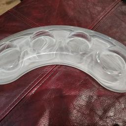 Partylite marble swirl solid, weighty glass tealight holder. Holds 4 tealights. No cracks or chips. Collection RG30 3PX..