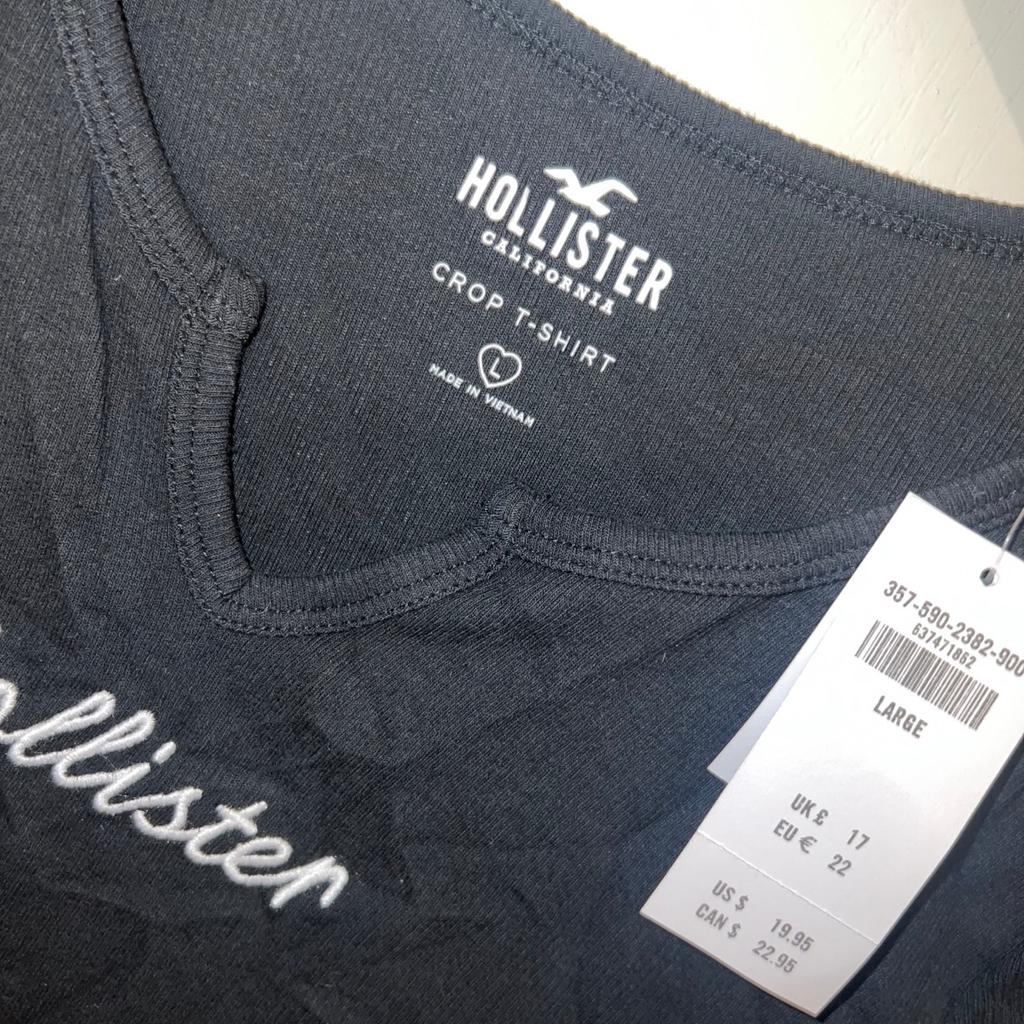 Hollister crop T-shirt. Lace bottom.
New with tags.
Size L.
RRP: £17

*also got another one in white
