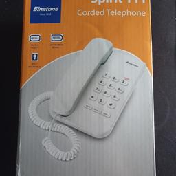 Binatone Spirit 111 Corded Telephone visible big dial buttons for elderly or disabled Brand new in original box and packaging never used in white colour buyer collects