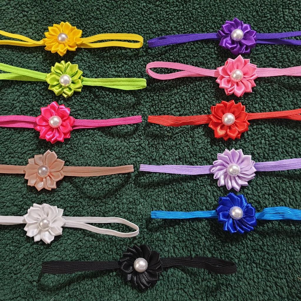 11 brand new flower headbands for baby
perfect for spring/summer,
wedding, christening, party, valentines, engagement, birthday and much more.
can post at buyers cost
plenty others to look at on my listings