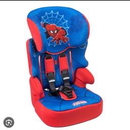 This spiderman car seat is like new , only selling as no longer needed , it is in excellent condition no rips or marks on it it’s spotless and comes with all straps and is suitable for children from 4 years up to 12 years or 15-36 kg
The headrest extends up as child grows as well as you can use it just as booster seat .
Any spidermen fan would love this!

Collection only from M24 area