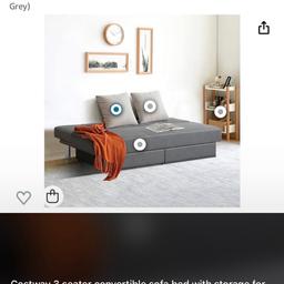 Grey used twice small double sofa bed. Selling as need the space.