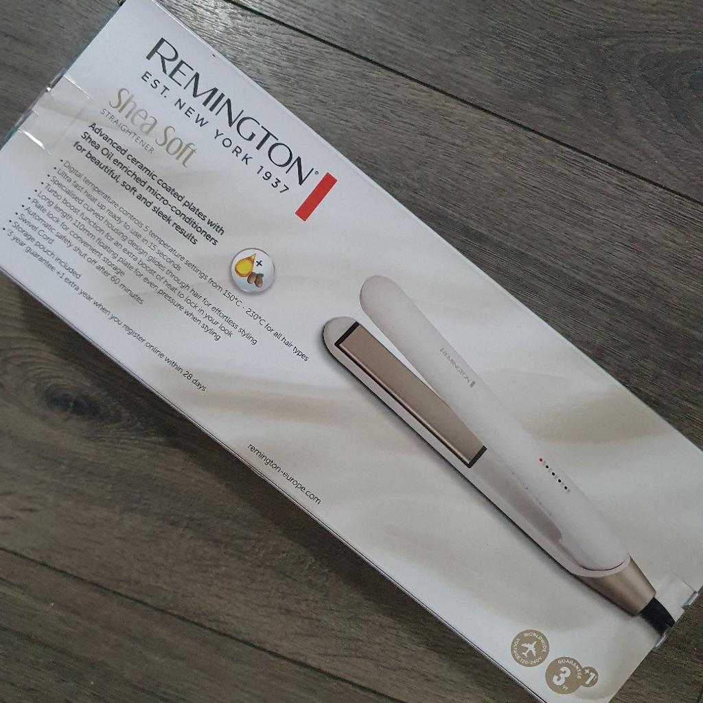 Brand new Remington Shea Soft Hair Straightener - Shea Oil Enriched Ceramic Plates no offers. Collection south Croydon or can deliver local