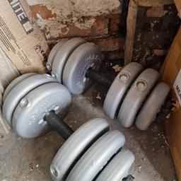 X2 dumb bells with removable weights. Total 12KG each. Contact for more information.