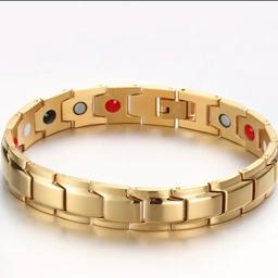 Brand new magnetic bracelet for men and women in two colours gold and black