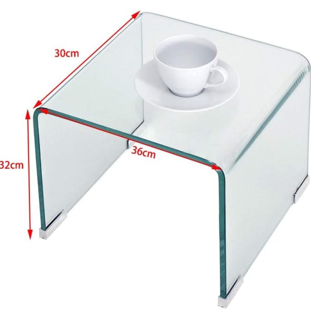 Set of 2 Glass Nest of Side Tables Cafe Home Tea Coffee Curved Glass Table
Clear glass

Modern Occasional Side Table Console Table

10mm Tempered Glass (Clear)

Matching Coffee table aslo available
Please ask for more details

Dimensions
27 x 30 x 31
32 x 30 x 36

See pictures for more details

Local delivery available for extra cost depending on your post code