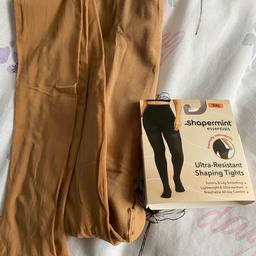 New pair shapermint tights, size 3xl. Lovely and silky smooth in latte colour. Slightly compression feel to them when worn. Collection please