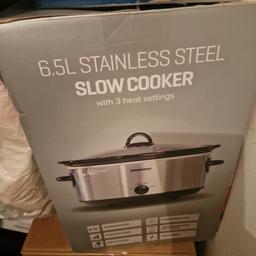 New In the box.6.5 stainless Steel slow cooker with 3 heat setting